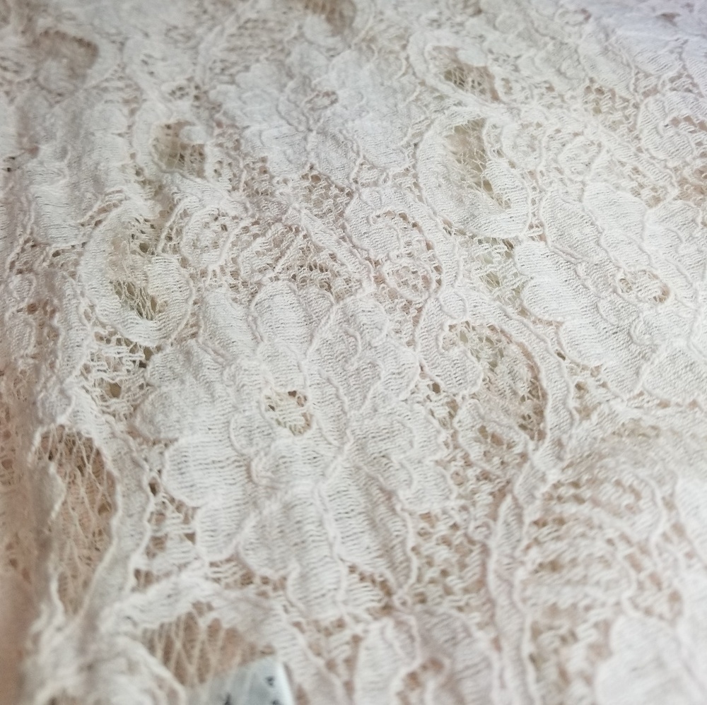 Loft Blush Pink Lace Pullover XSmall - Picture 7 of 8